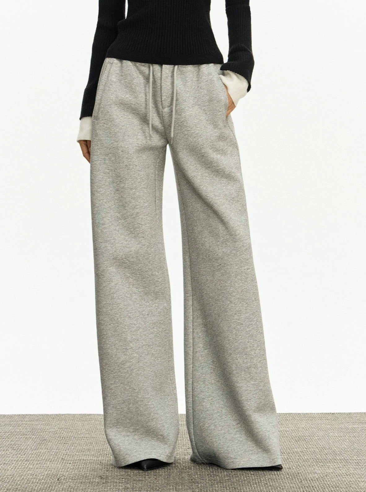 Wide-Leg Semi-Flare Sweatpant Joggers