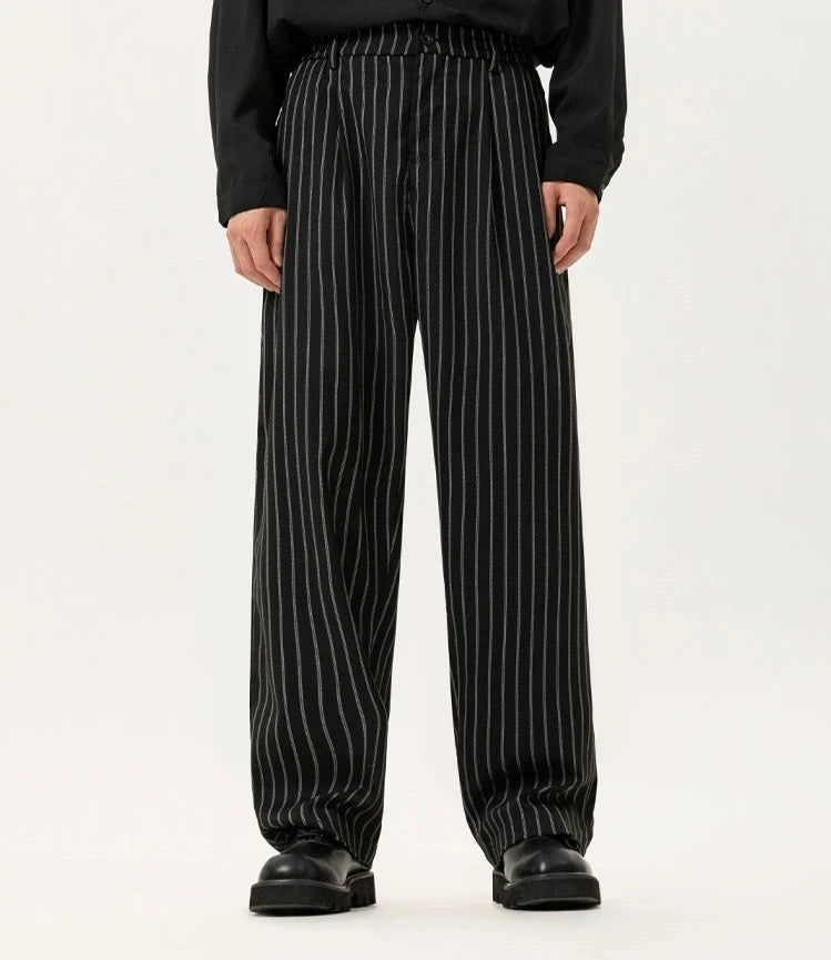 Striped Wide-Leg Palazzo Trousers