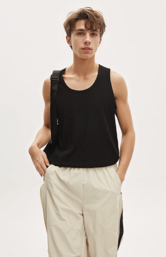 Slim Tapered Ribbed Tank Top