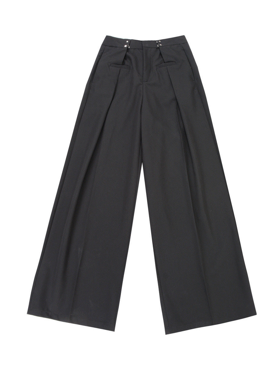 Adjustable Waist Pleated Pants