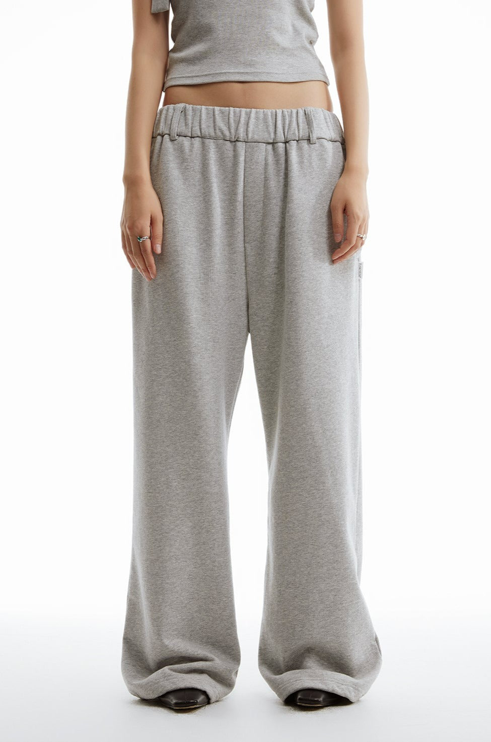 Wide-Leg Low-Waisted Lounge Sweatpant Joggers