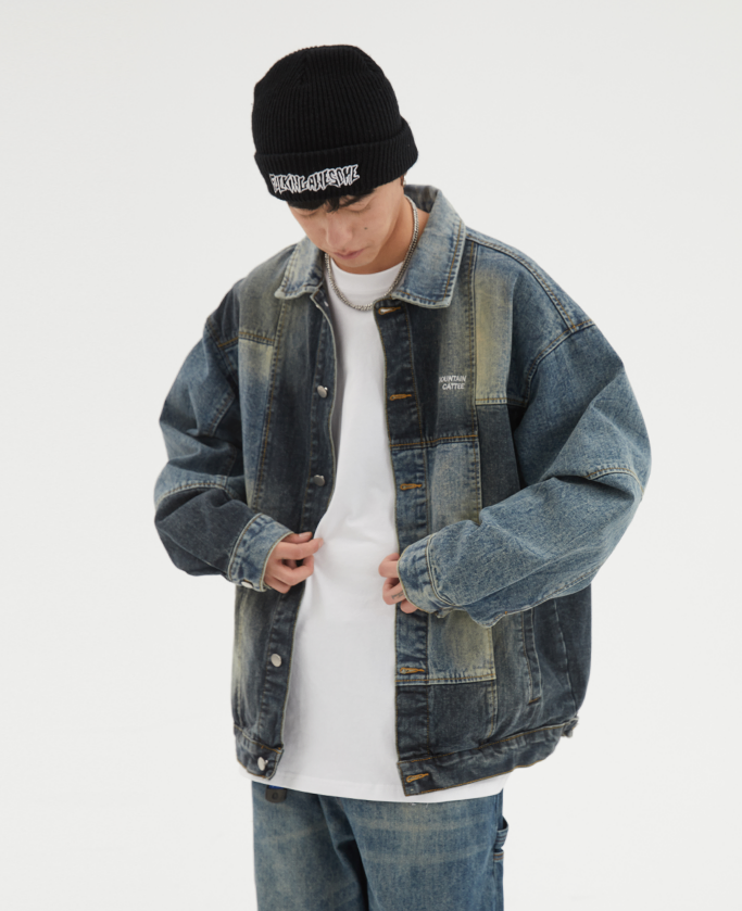 Sandblast Patchwork Denim Jacket