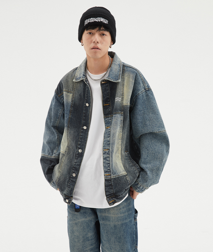 Sandblast Patchwork Denim Jacket