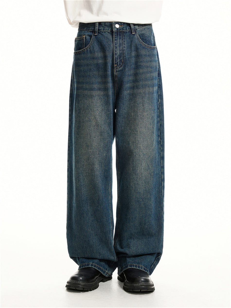 Wide Leg Vintage Faded Jeans