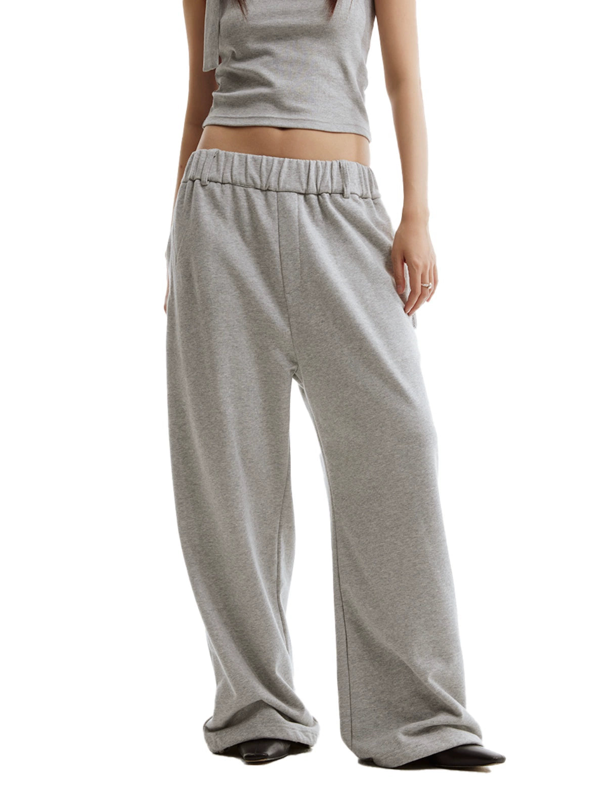 Wide-Leg Low-Waisted Lounge Sweatpant Joggers