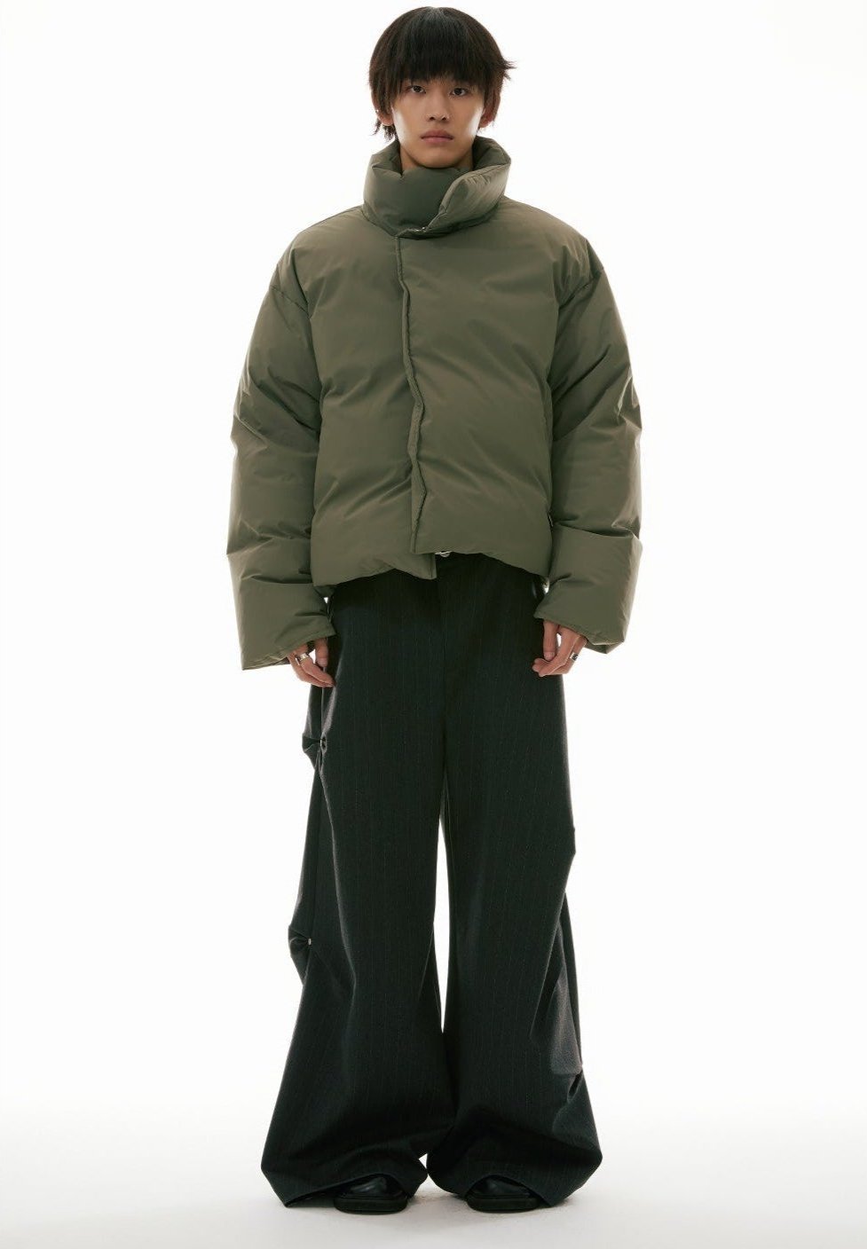 Puffer Jacket with Stand Collar