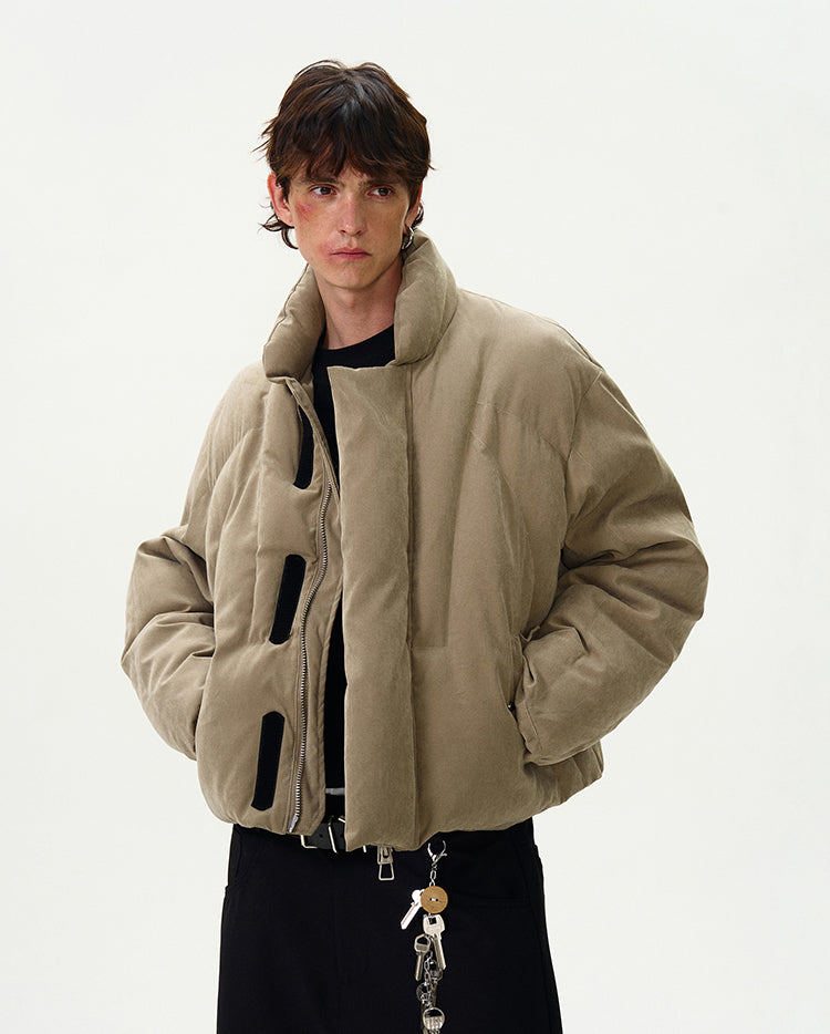 Stand Collar Quilted Oversized Puffer Jacket