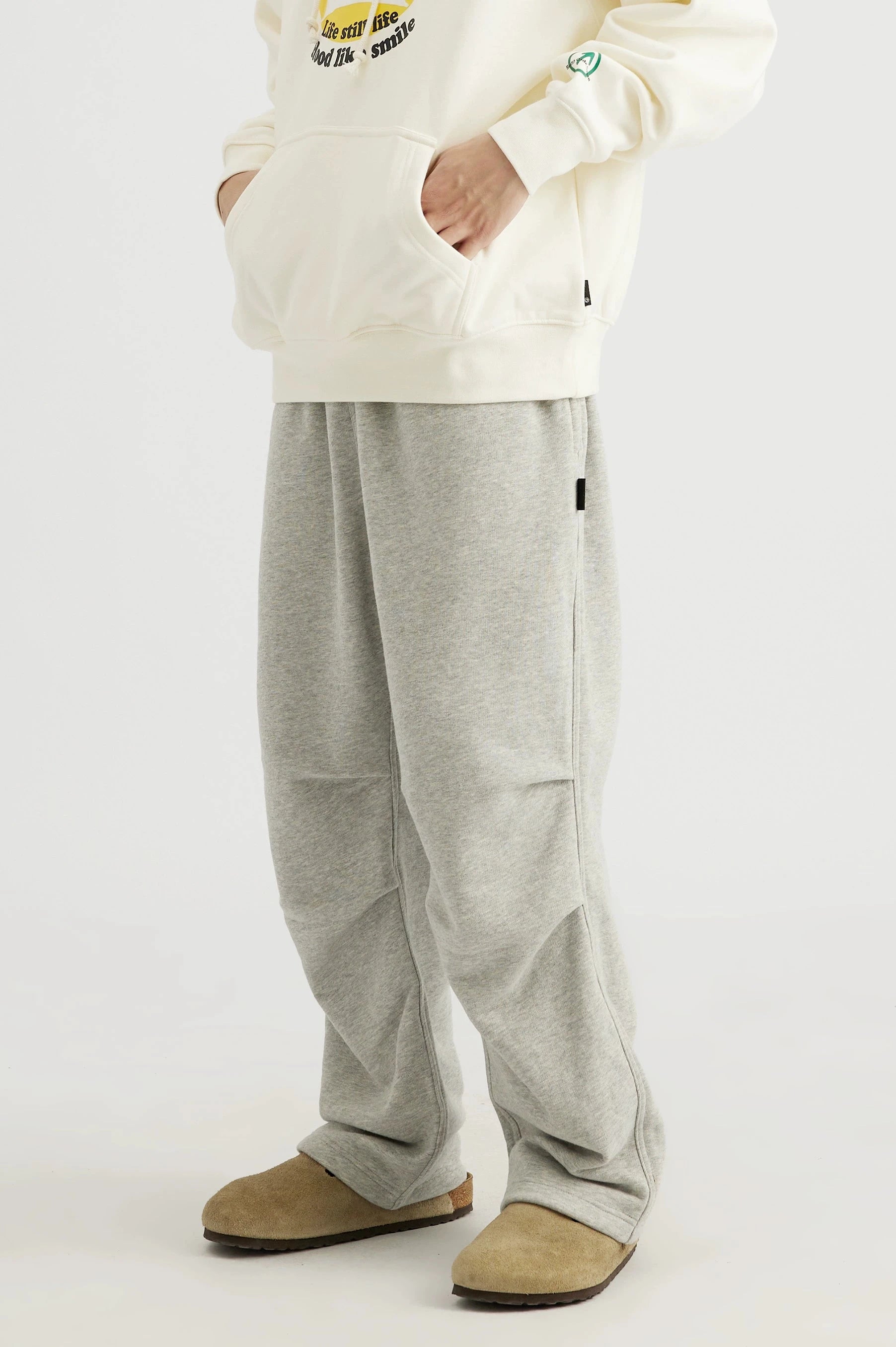 Pleated Tapered Joggers with Back Flap Pocket