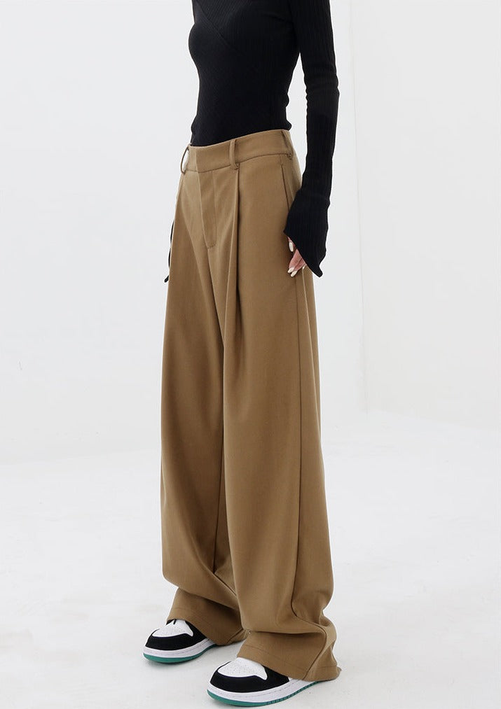 Pleated Straight Fit Pants - nightcity clothing