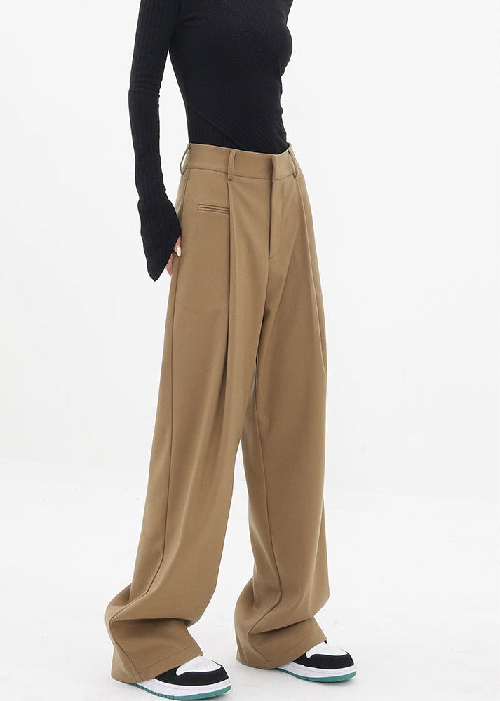 Pleated Straight Fit Pants - nightcity clothing