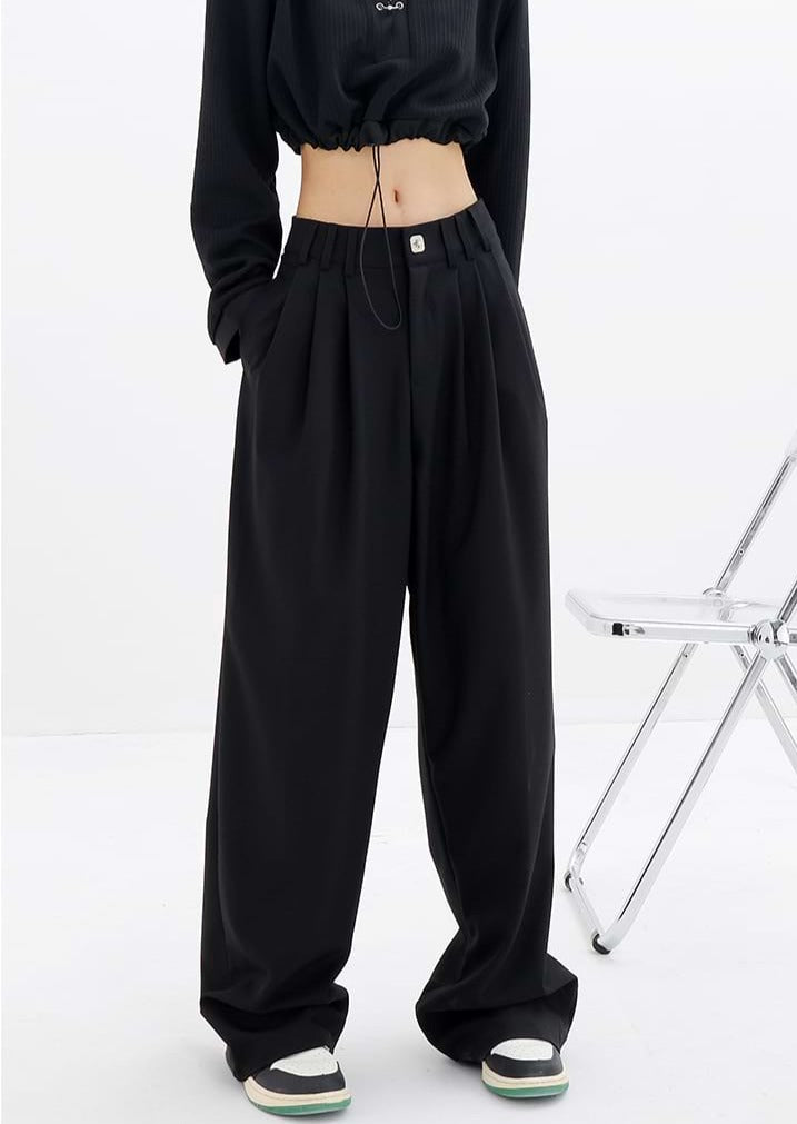 Wide Leg Multi-Pleated Pants - nightcity clothing