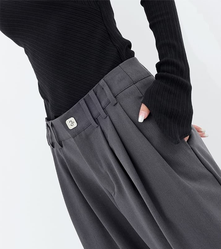 Wide Leg Multi-Pleated Pants - nightcity clothing