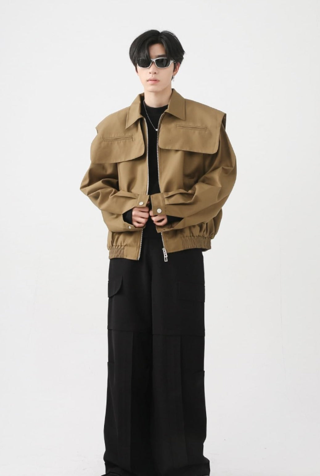 Oversized Shoulder Cape Jacket - nightcity clothing