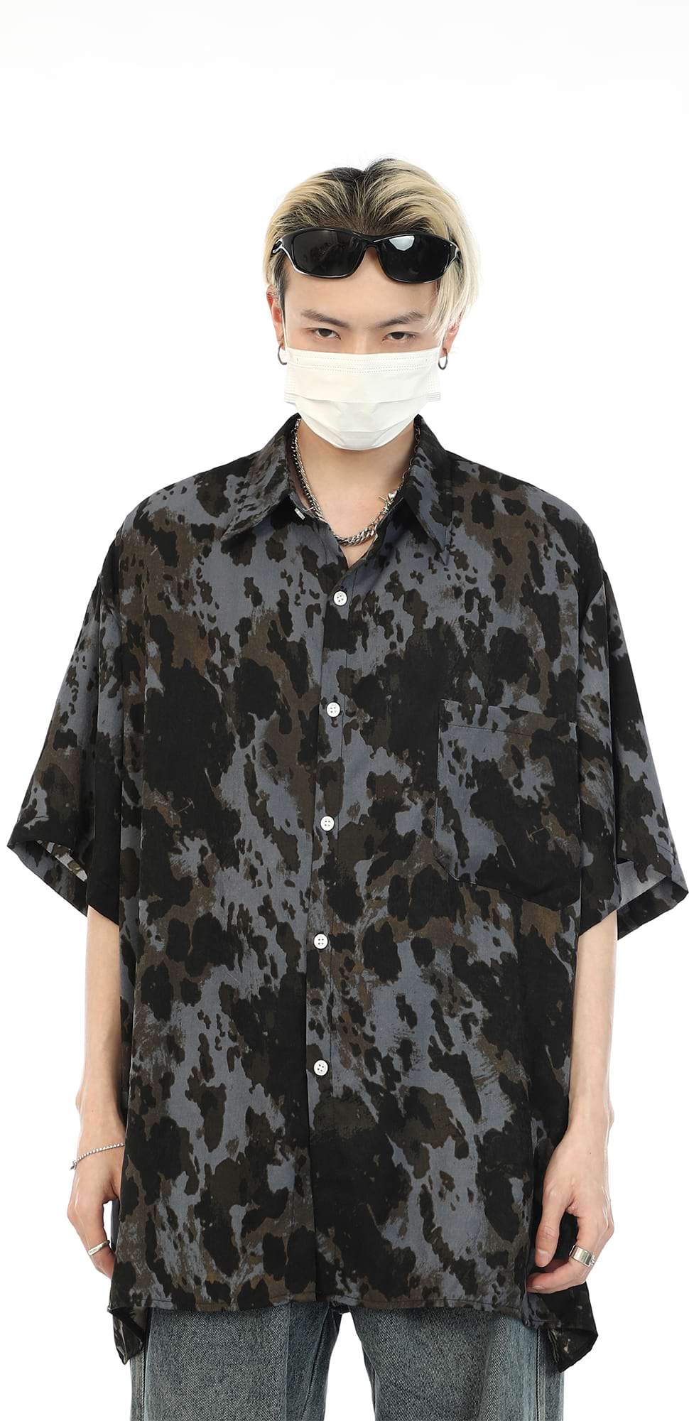 Oversized Tie-Dye Button Shirt