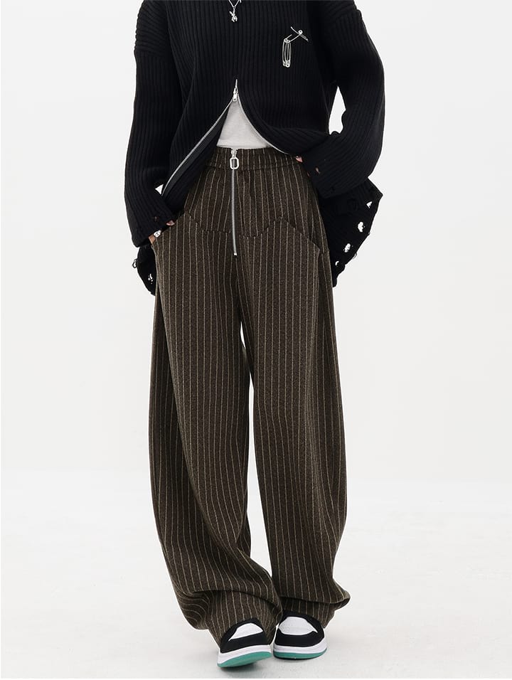 Pinstripe Zip Pants