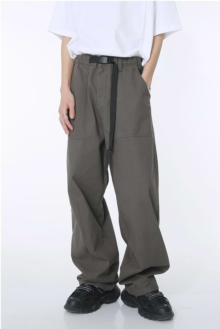 Waist Strap Straight Pants