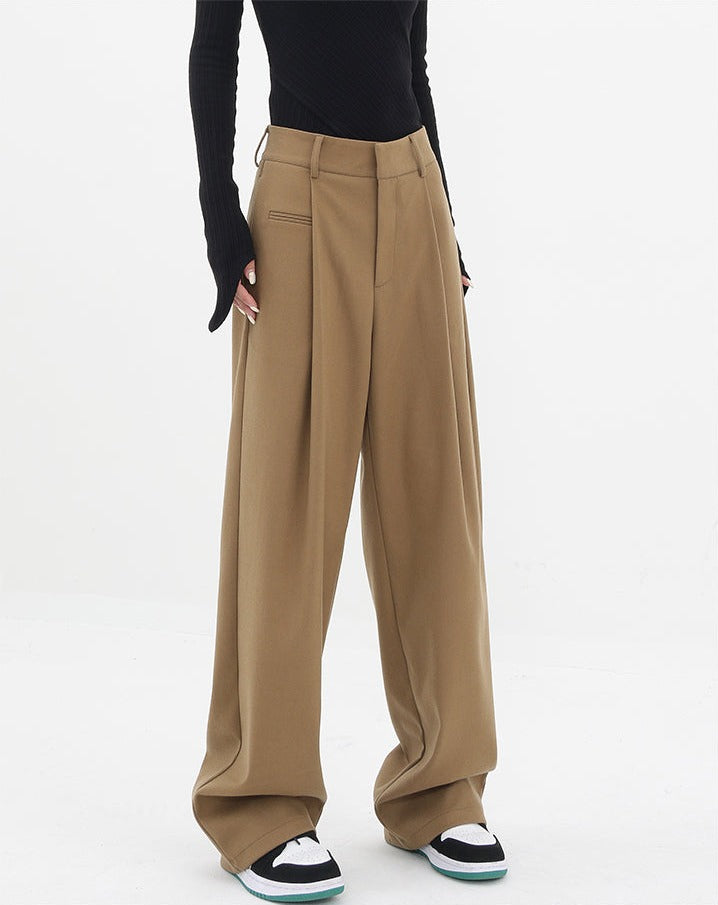 Pleated Straight Fit Pants - nightcity clothing