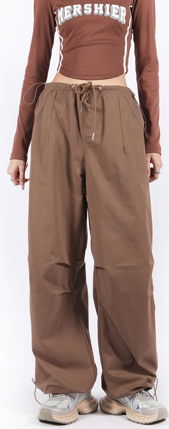 Wide Leg Oversized Parachute Pants