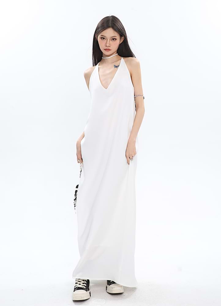 Low Neck Maxi Dress