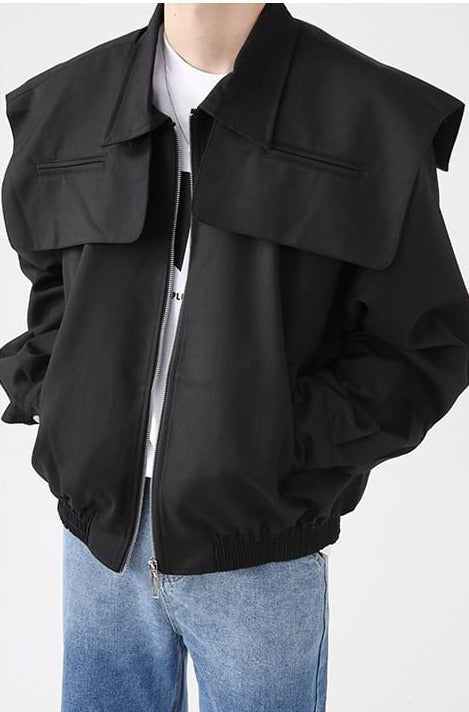 Oversized Shoulder Cape Jacket - nightcity clothing