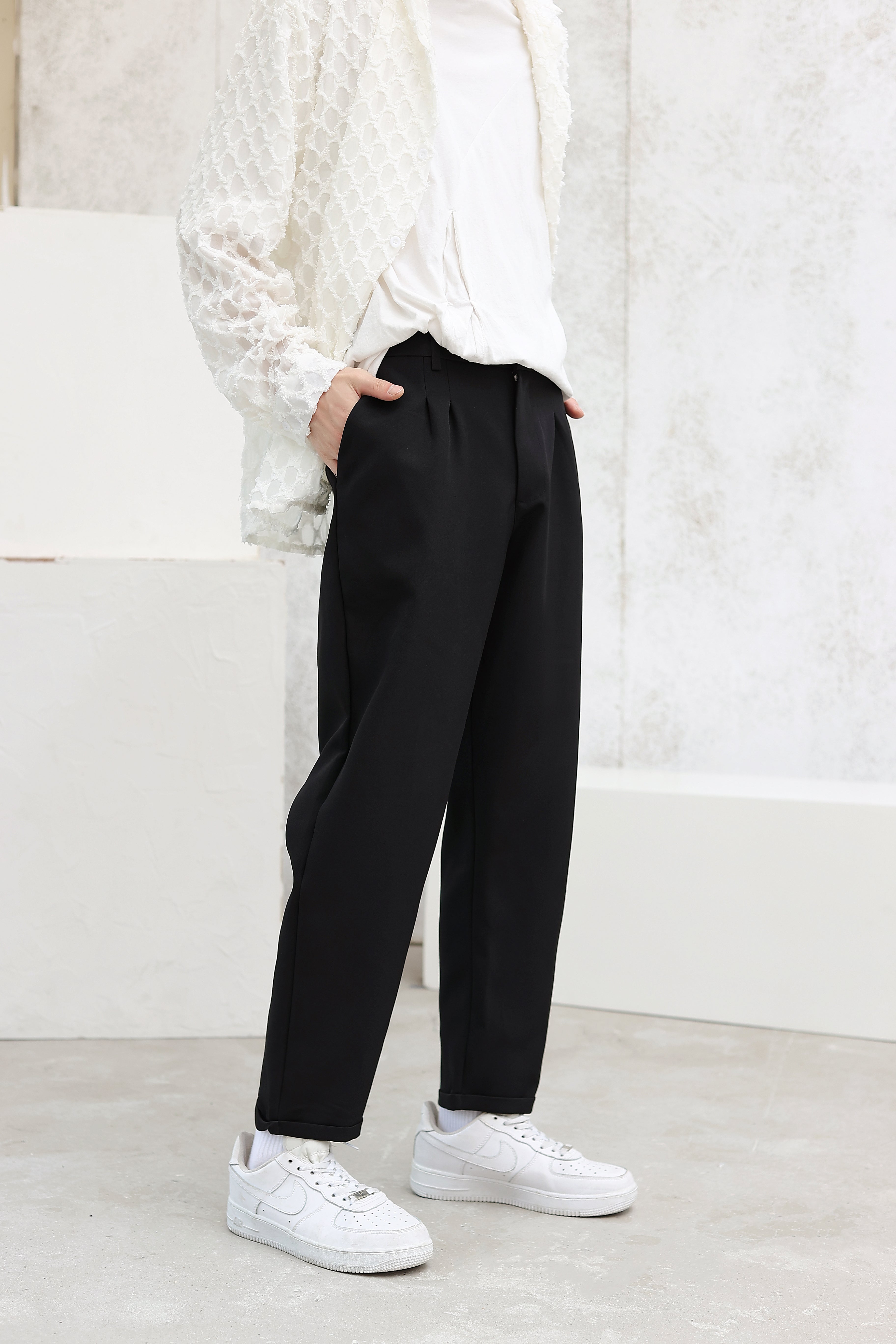 Tapered Suit Trousers - nightcity clothing