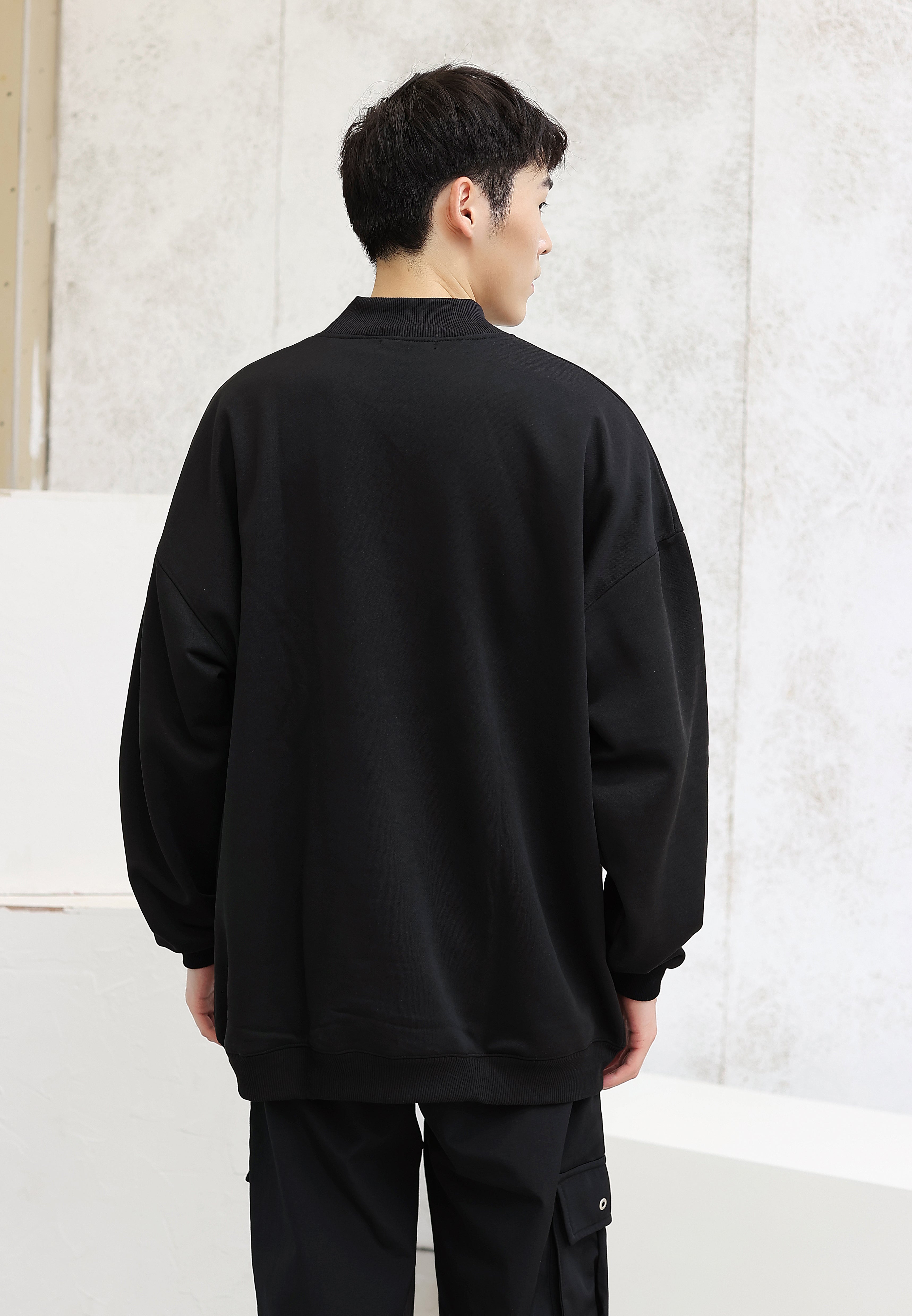 Semi-Turtleneck Oversized Sweatshirt - nightcity clothing