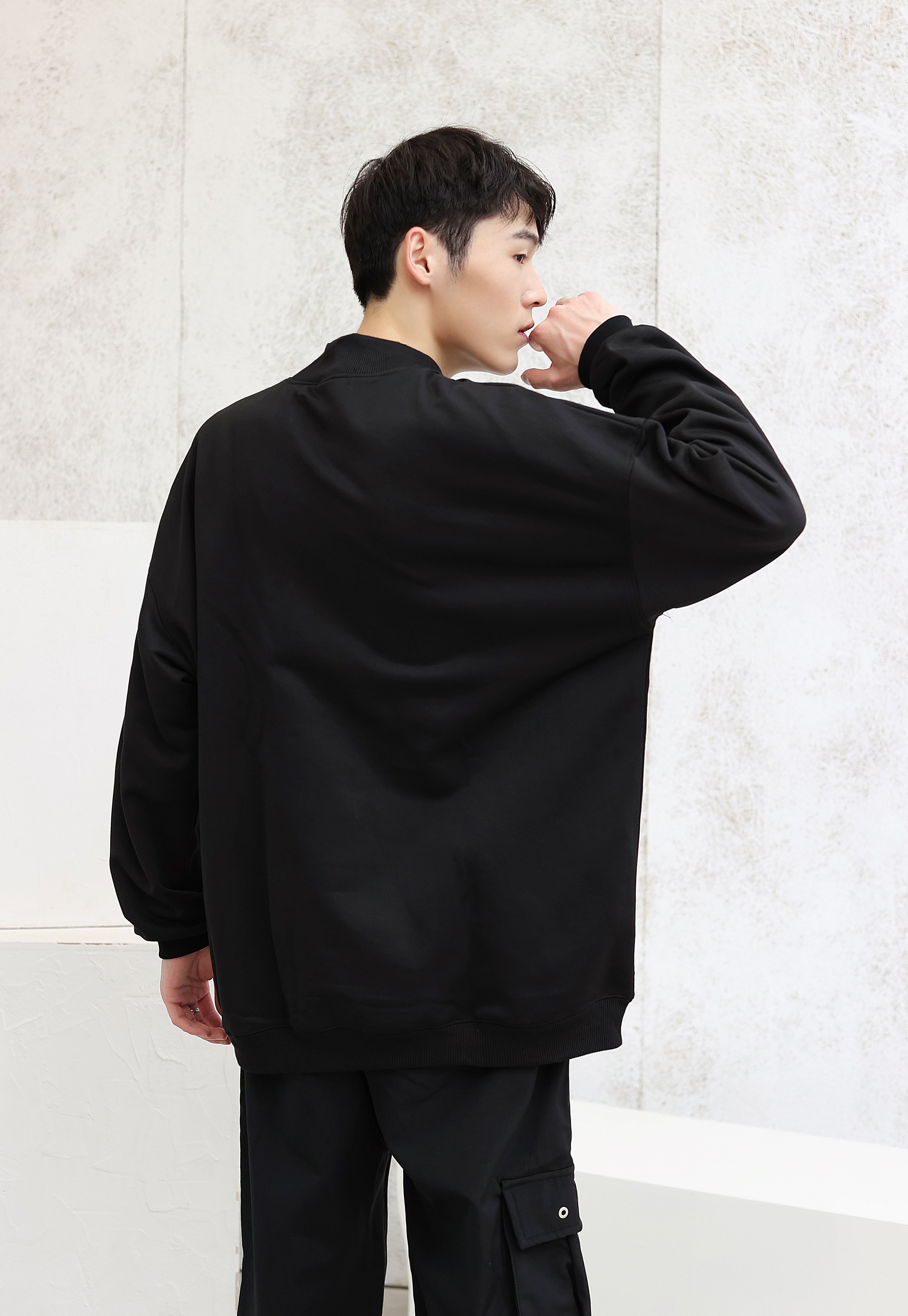 Semi-Turtleneck Oversized Sweatshirt - nightcity clothing