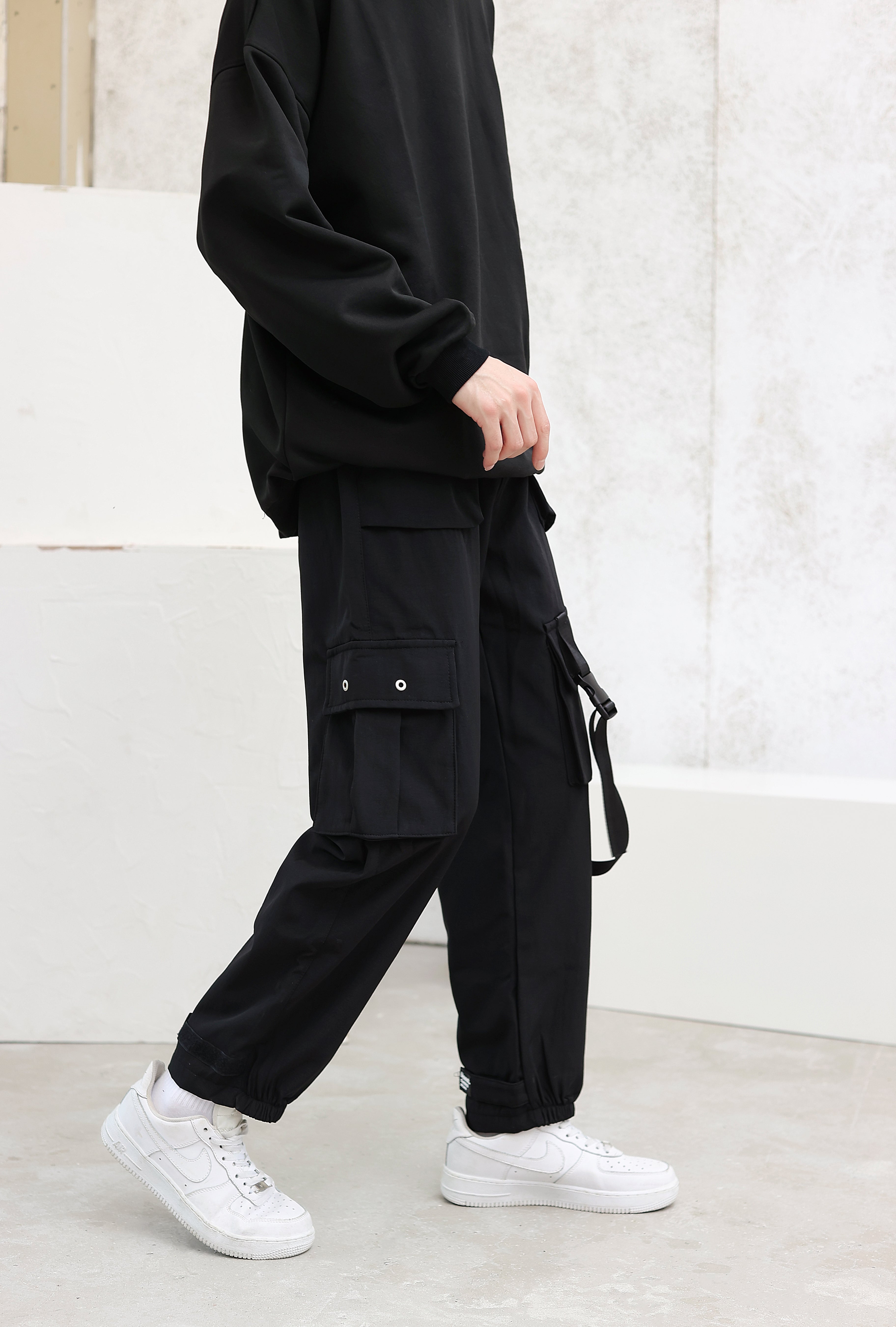 Cargo Joggers with Strap Detail - nightcity clothing