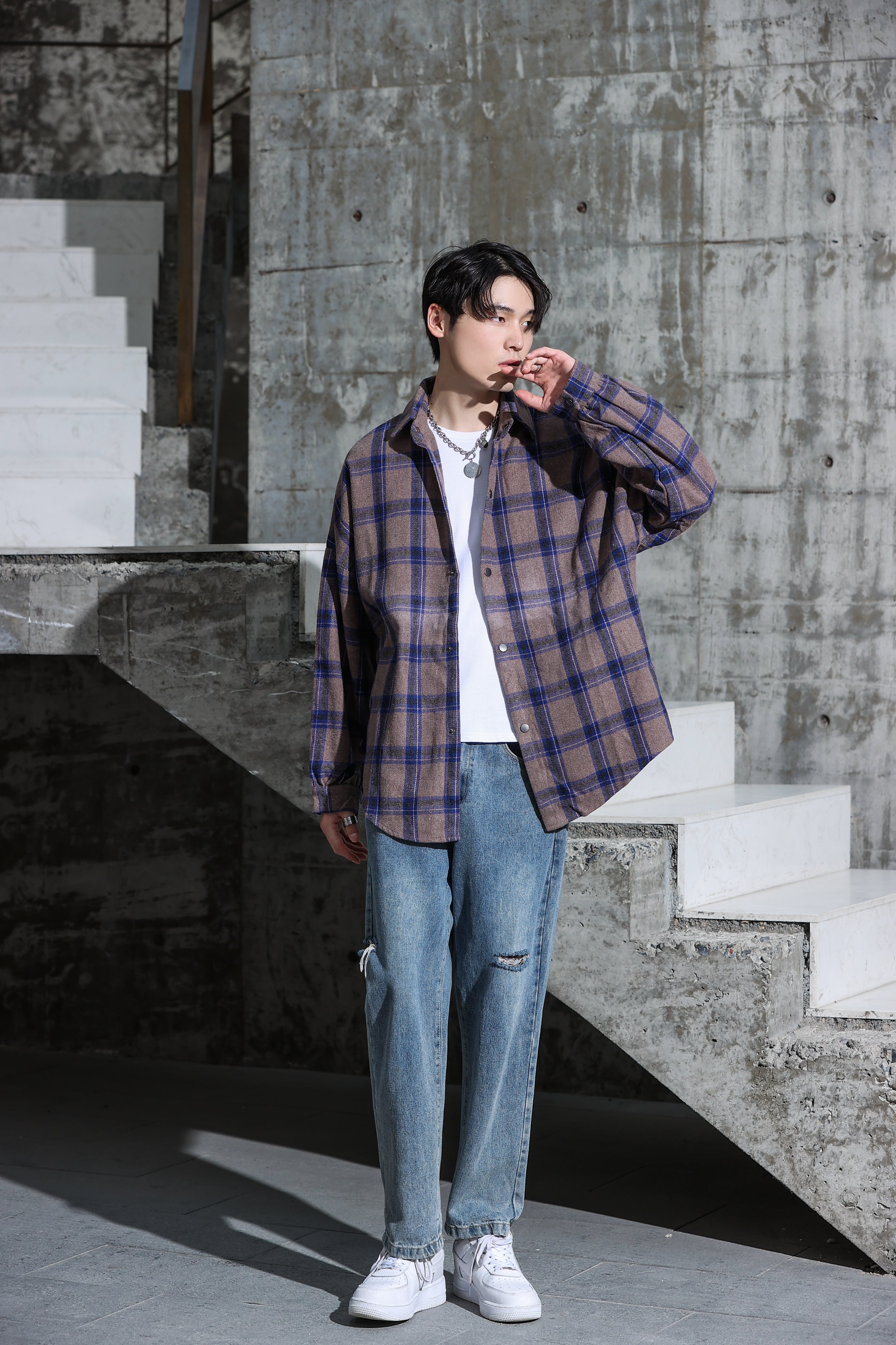 Checked Lightweight Flannel - nightcity clothing