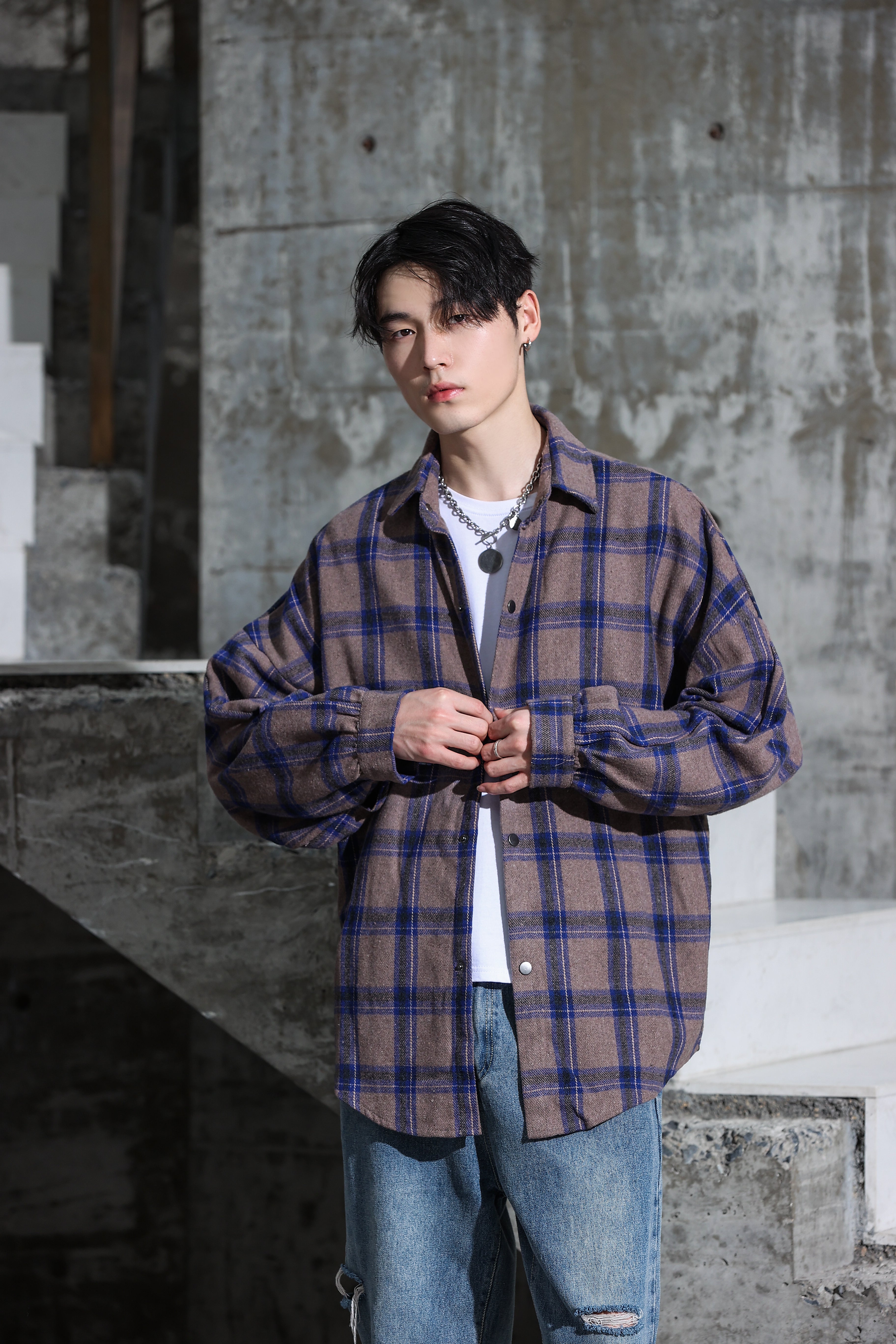 Checked Lightweight Flannel - nightcity clothing