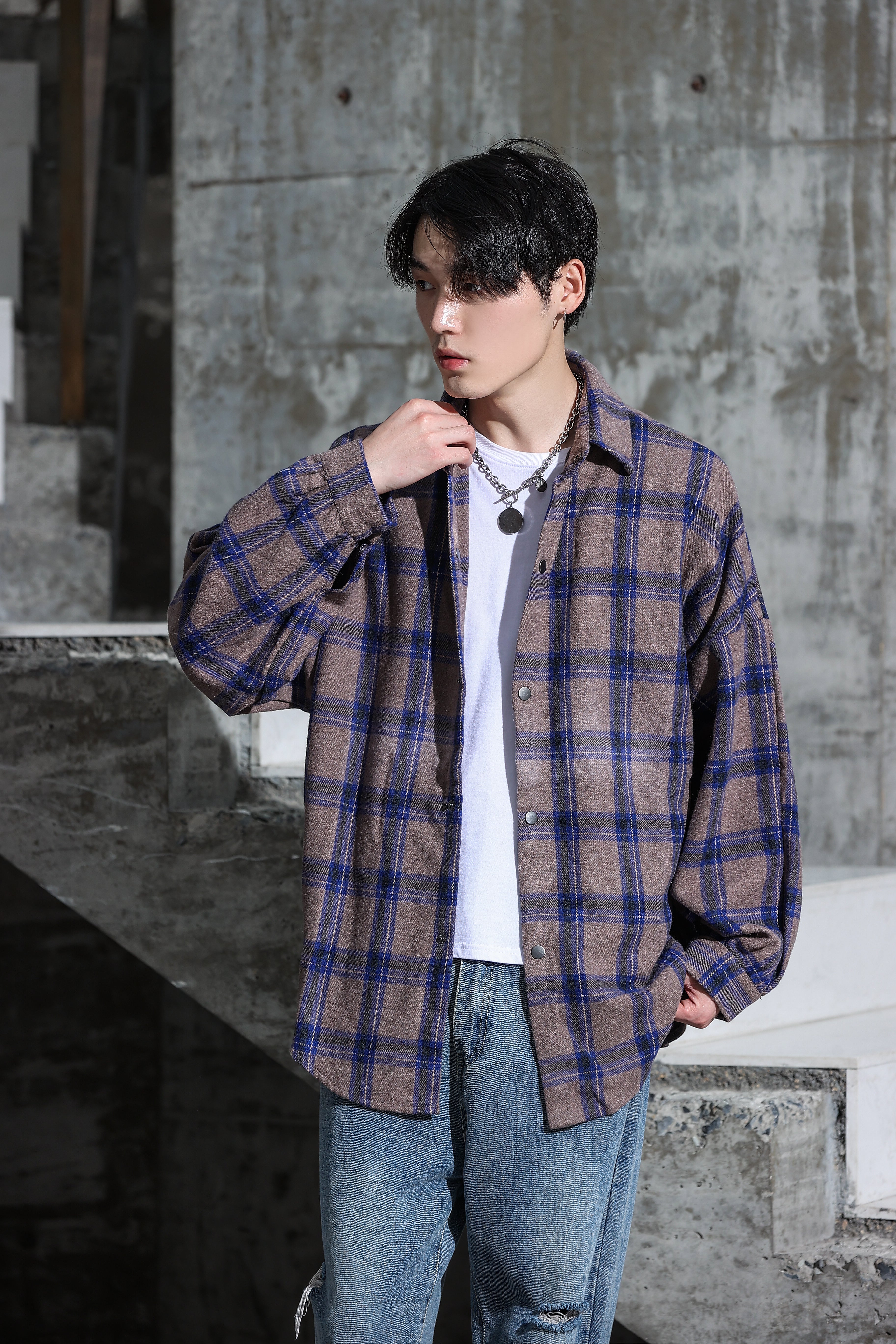 Checked Lightweight Flannel - nightcity clothing