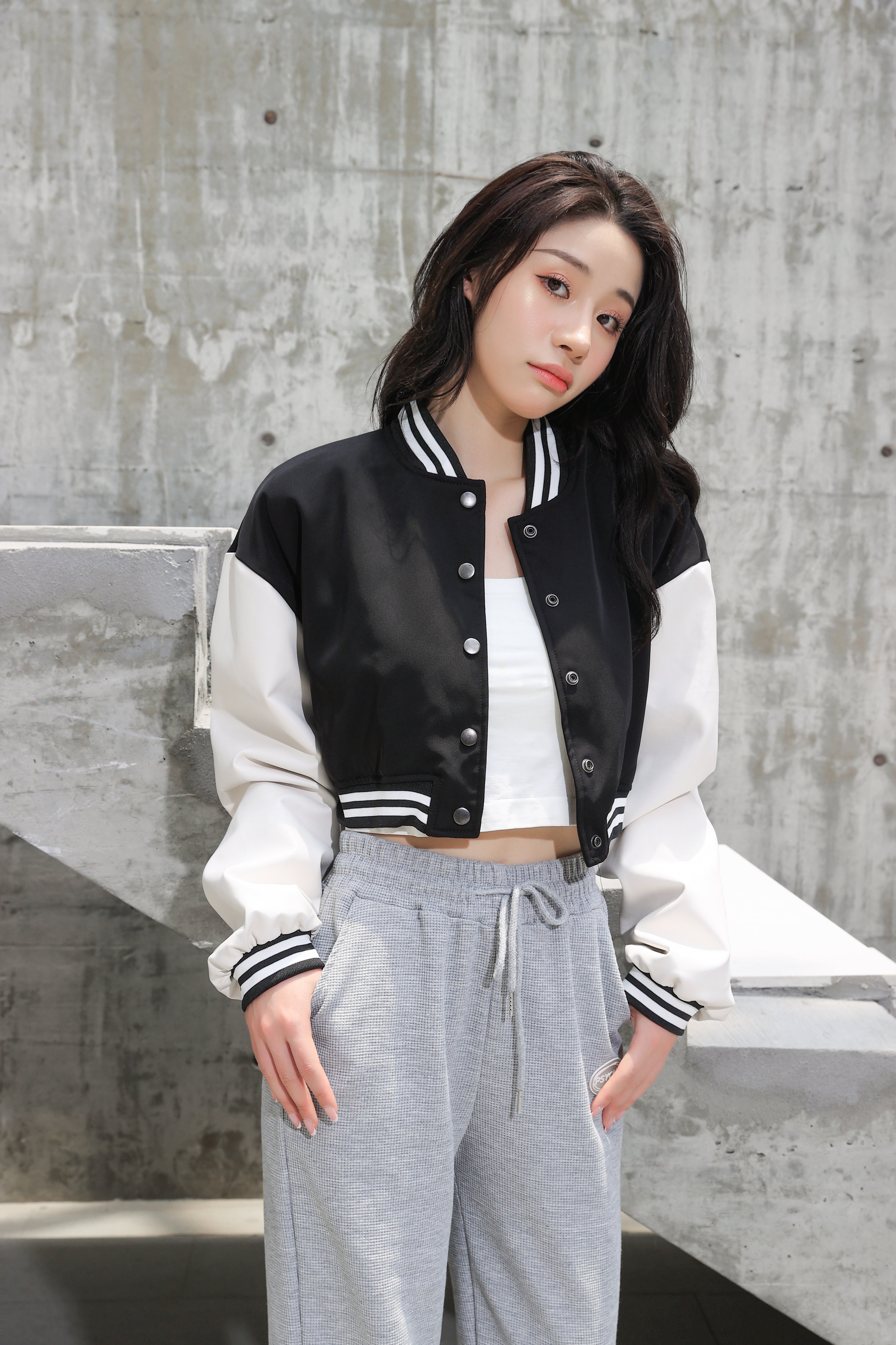 Cropped Baseball Jacket - nightcity clothing