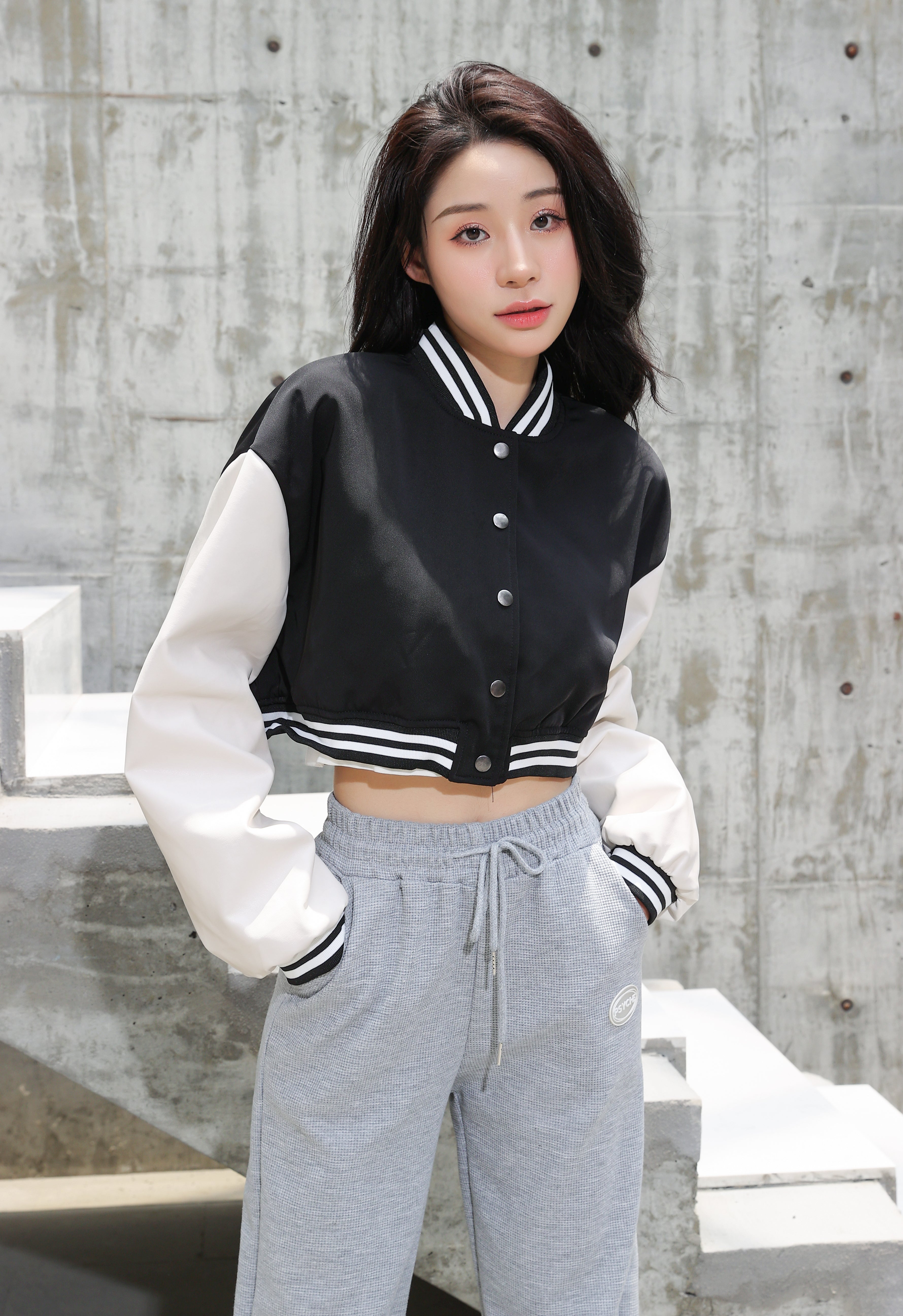 Cropped Baseball Jacket - nightcity clothing