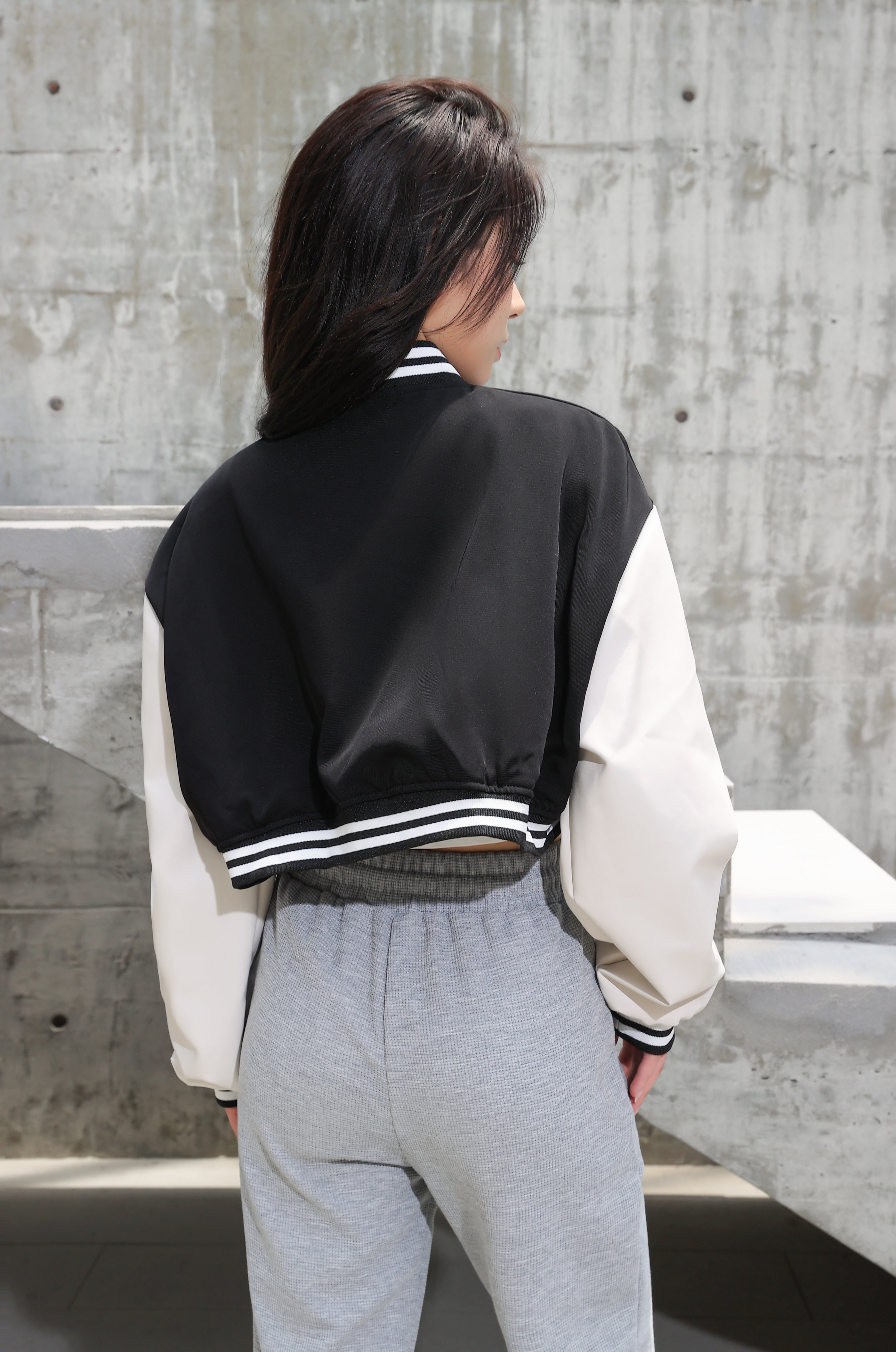 Cropped Baseball Jacket - nightcity clothing