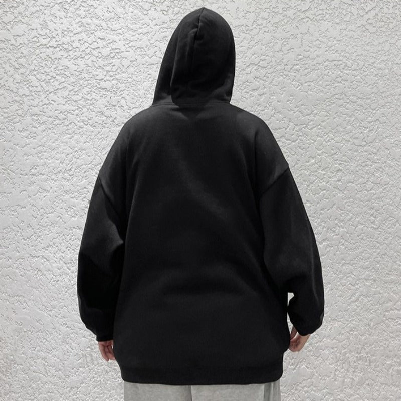 Oversized Lightweight Zip-Up Hoodie - nightcity clothing