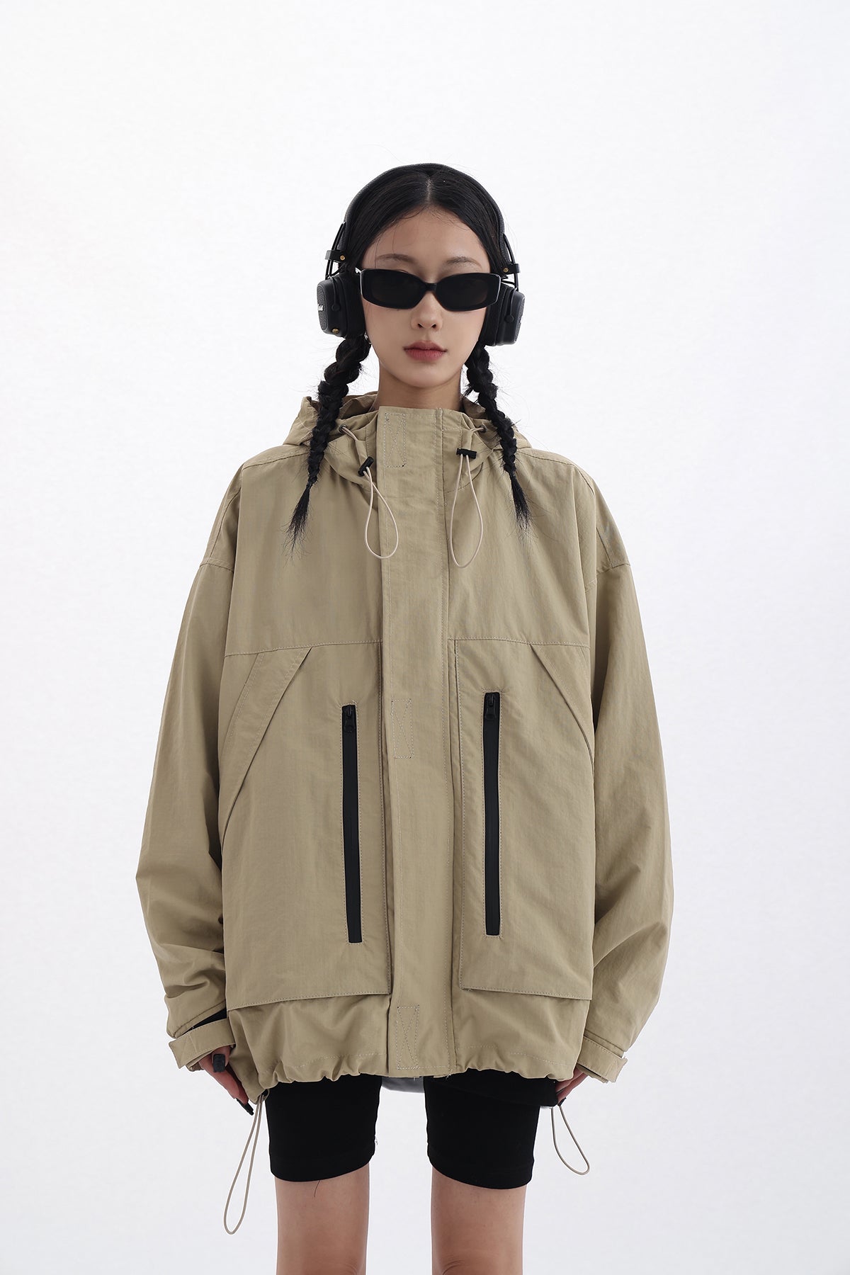 Oversized Hooded Windbreaker