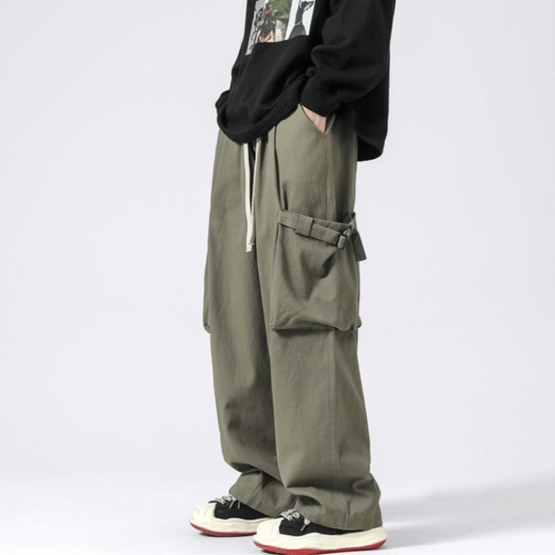 Wide Leg Lightweight Cargo Pants - nightcity clothing