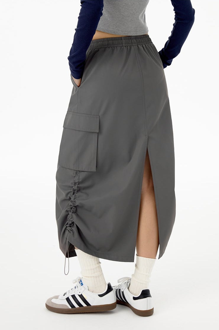 Cargo Parachute Midi Skirt - nightcity clothing