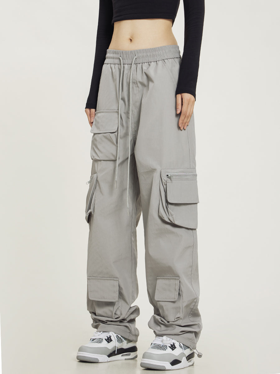 Multi Pocket Elastic Waist Pants