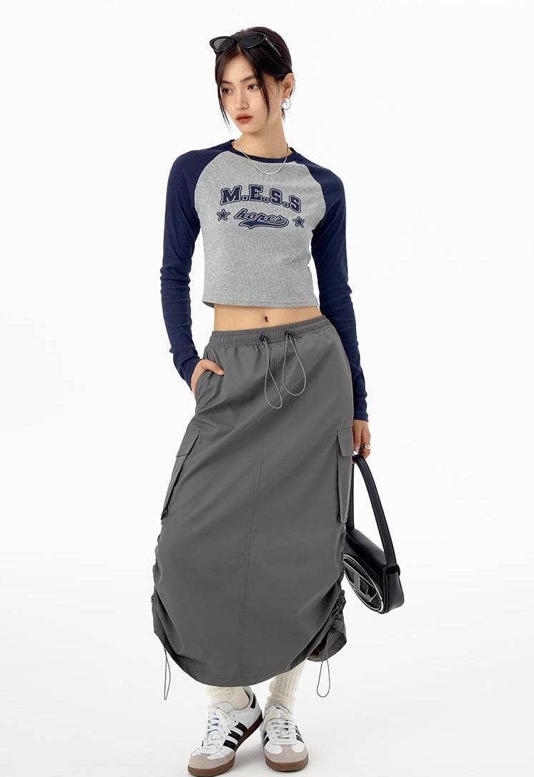 Cargo Parachute Midi Skirt - nightcity clothing