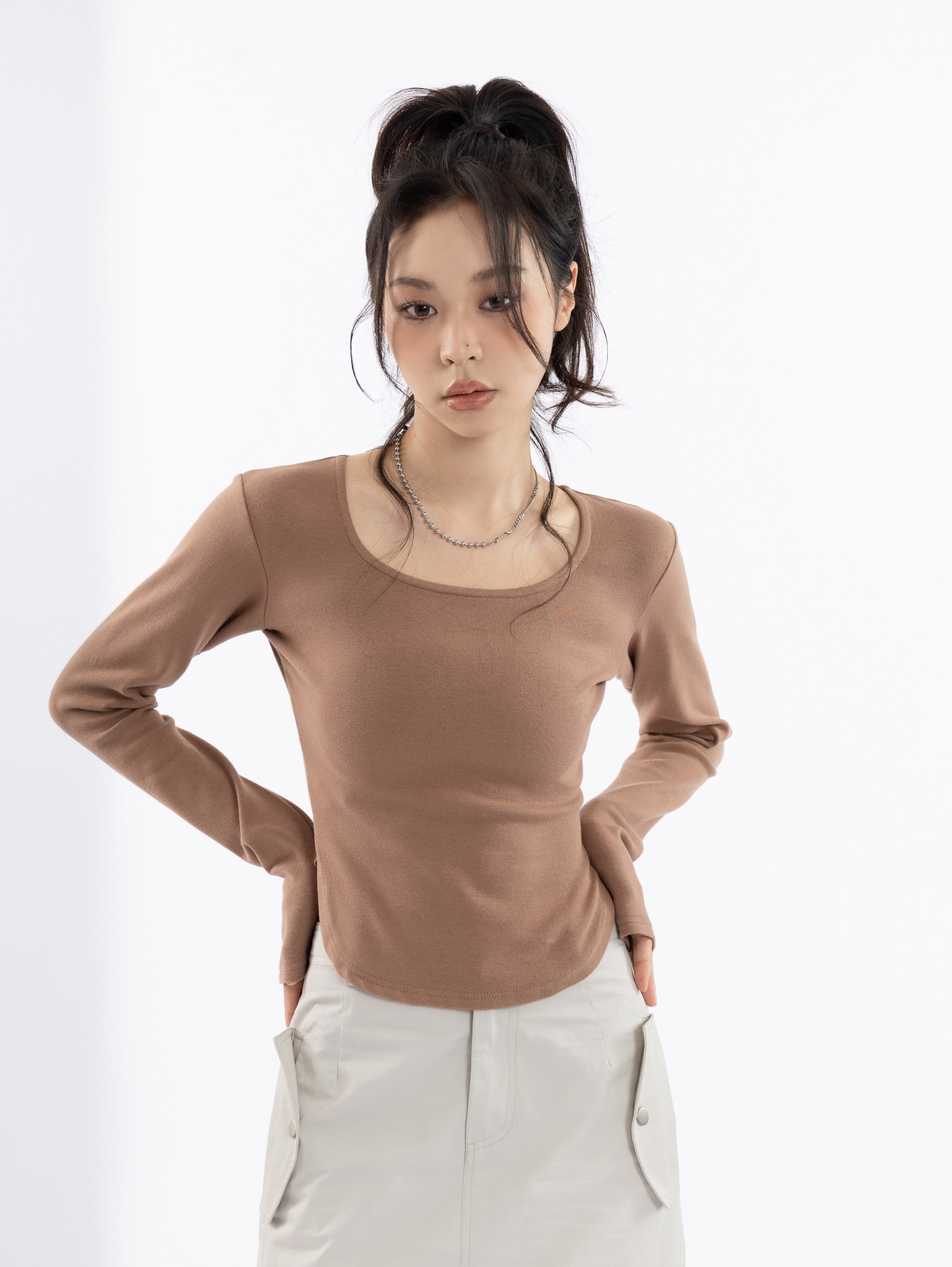 Skinny Cropped Long Sleeve Top