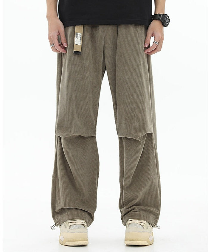 Pleated Corduroy Pants