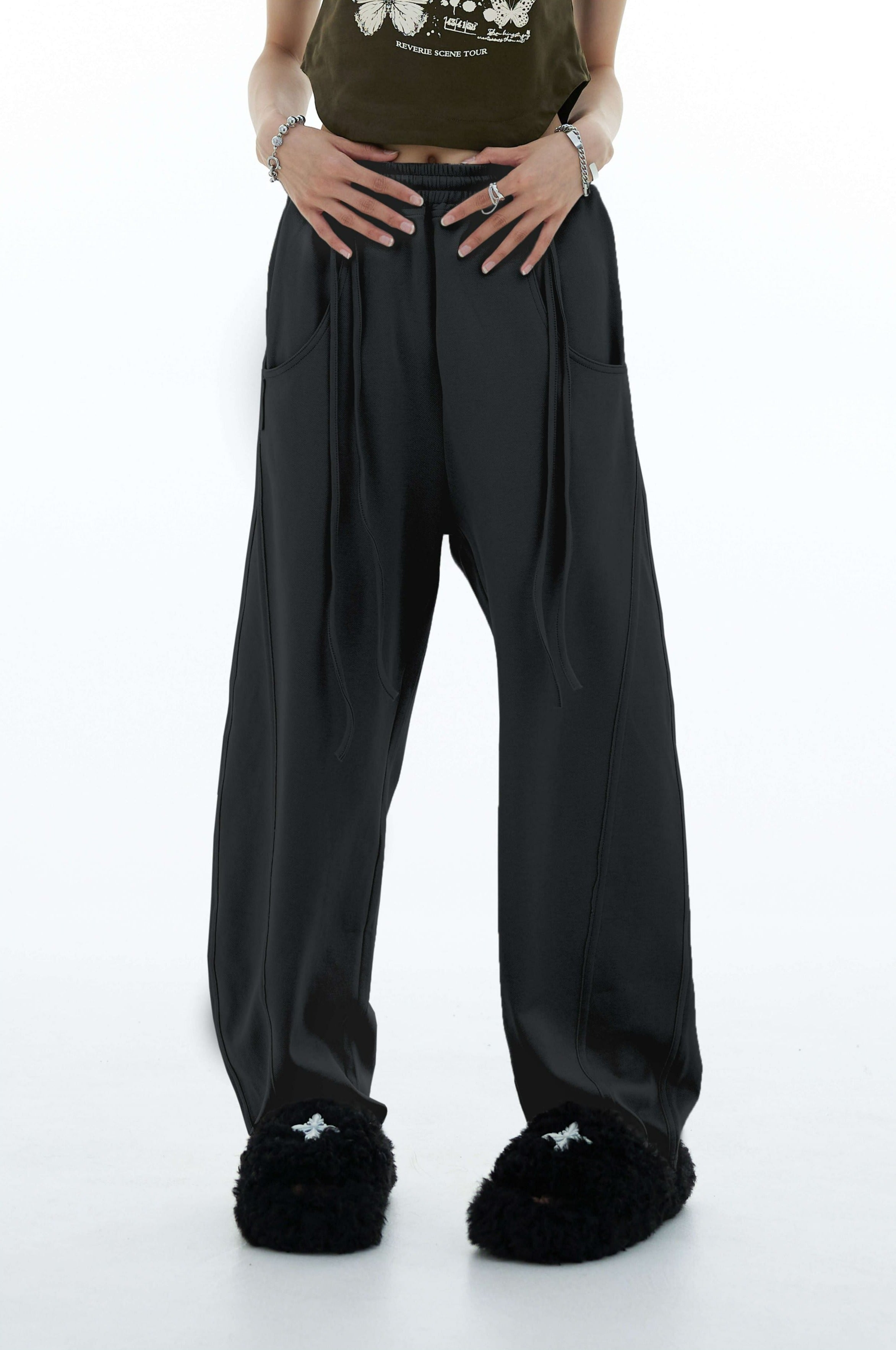 Double Side Waist String Jogger Pants