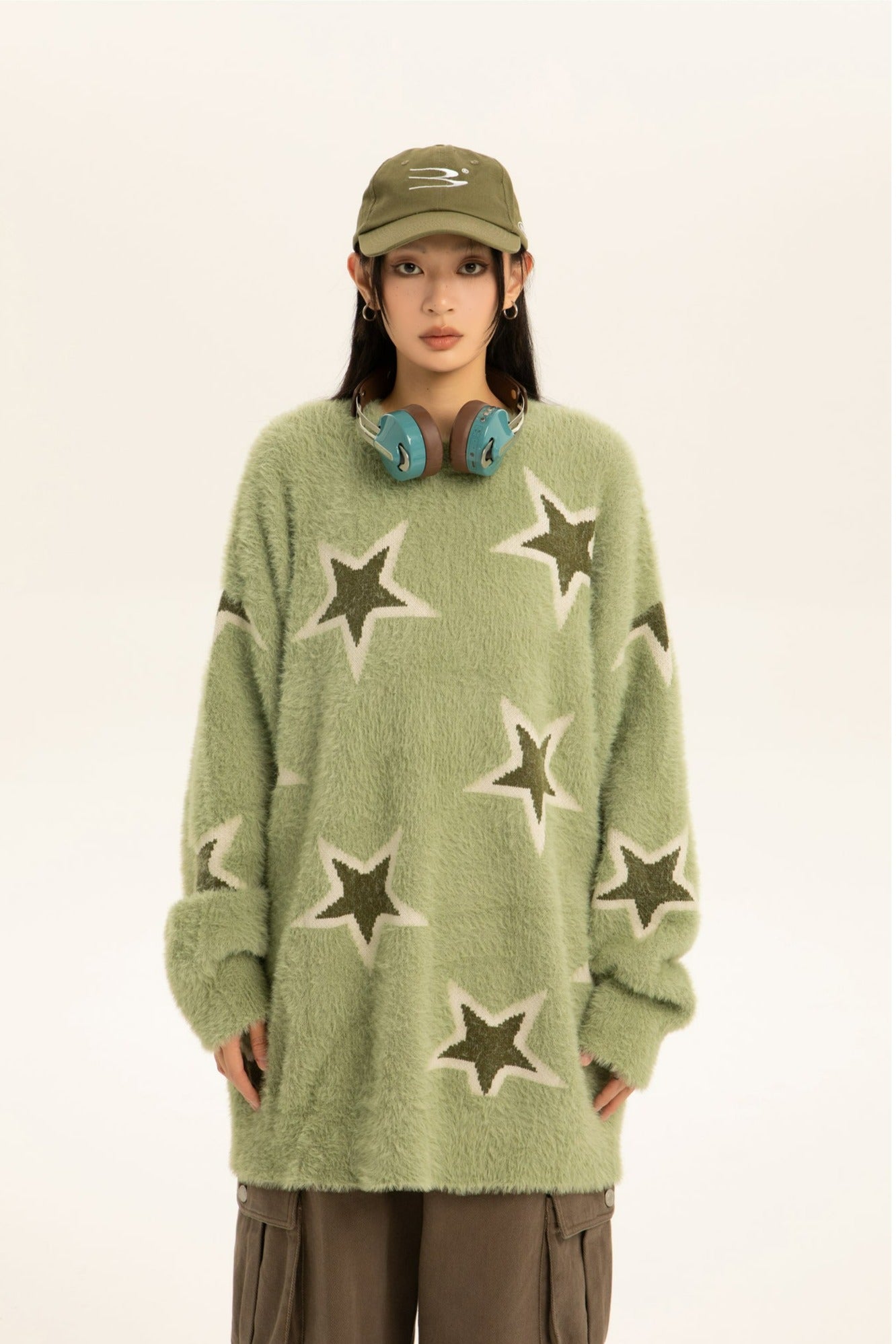 Oversized Star Print Pullover