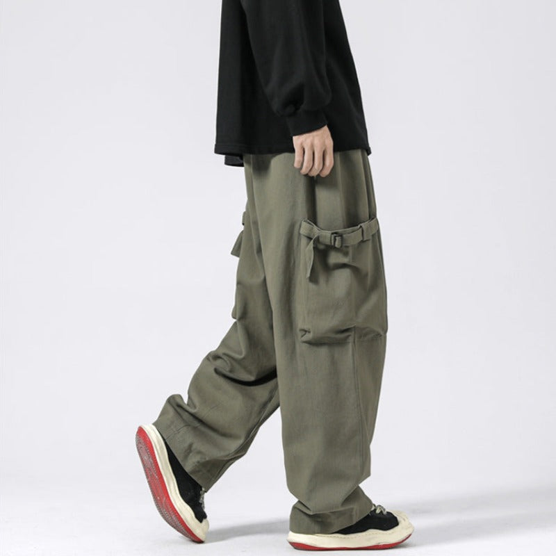 Wide Leg Lightweight Cargo Pants - nightcity clothing