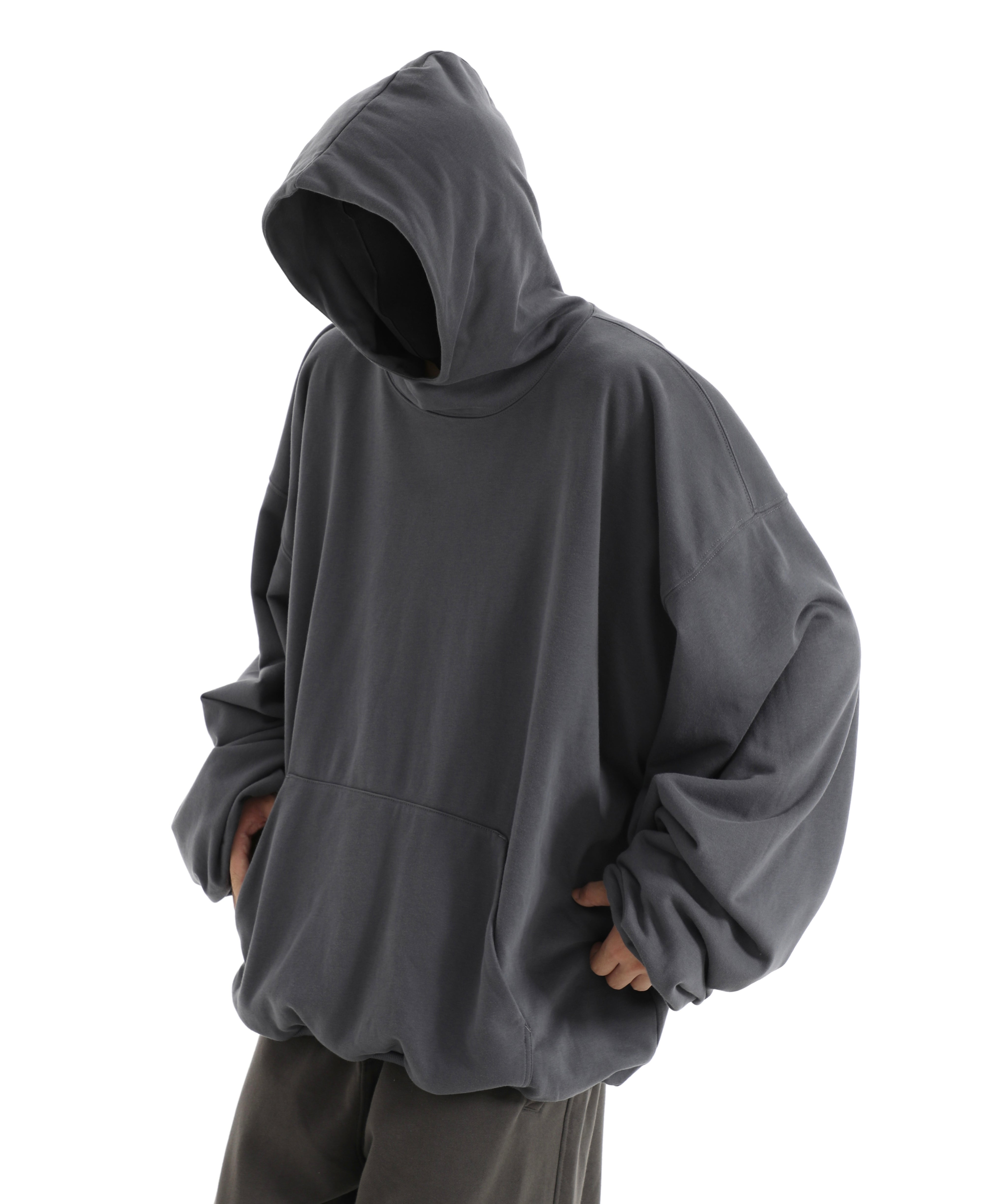 Oversized Pullover Hoodie with Kangaroo Pocket