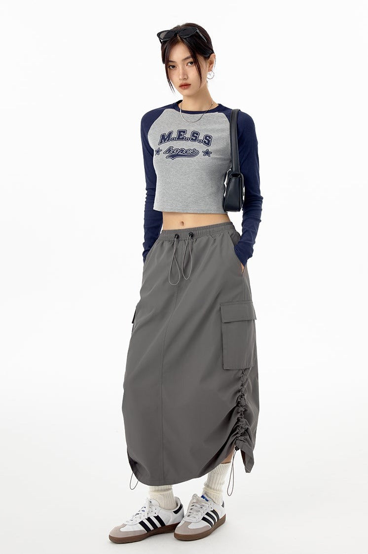 Cargo Parachute Midi Skirt - nightcity clothing