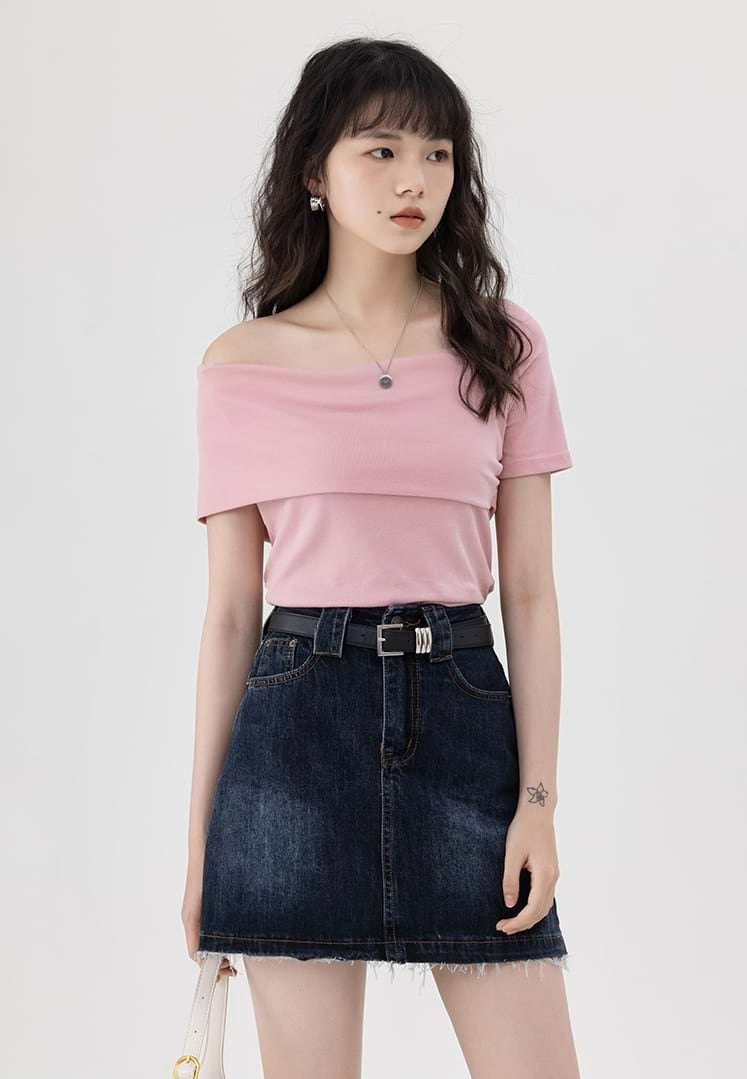 Asymmetric Off Shoulder Top