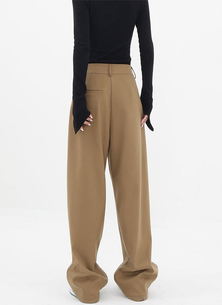 Pleated Straight Fit Pants - nightcity clothing