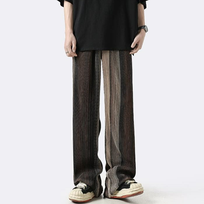 Multi Color Stripe Straight Fit Pants